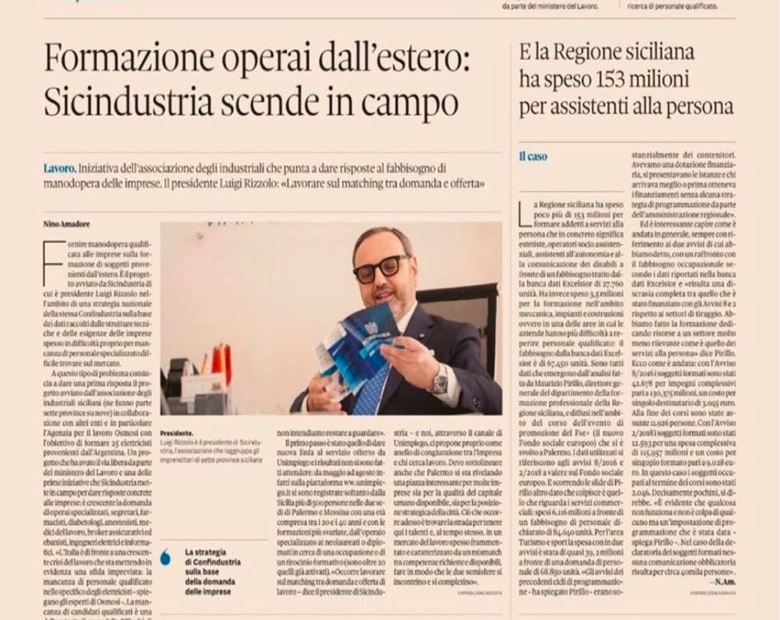 Formazione operai dall’estero: Sicindustria scende in campo - 20/12/2024